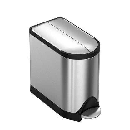 simplehuman Diaper Can with Odorsorb System (Odorsorb Pods and Odorsorb Liners), 18 Liter/ 4.8 Gallon, White Stainless Steel