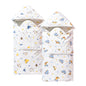 2 Pack Hooded Baby Bath Towels,Large 32"x 32",Cotton Baby Bath Towel with Hood for Infant Toddler and Kids, Soft and Absorbent,Unisex Baby Bath Essentials. (Cars/Dinosaurs)