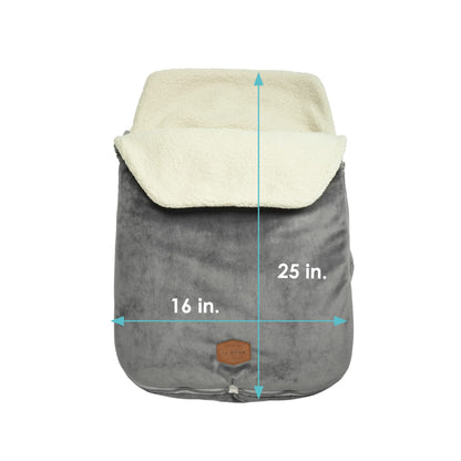 JJ Cole Bundleme - Original, Baby Bunting Bag, Winter Protection for Baby Car Seats and Strollers, Graphite