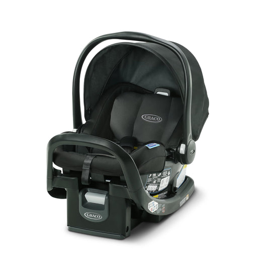Graco SnugRide SnugFit Infant Car Seat with Simply Safe Adjust Harness System, Baby Car Seat with Anti Rebound Bar, Gotham