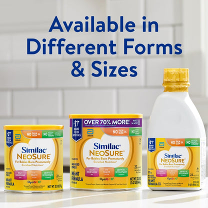 Similac NeoSure Premature Post-Discharge Infant Formula, Baby Formula Powder, 22.8-oz Value Can, Pack of 4