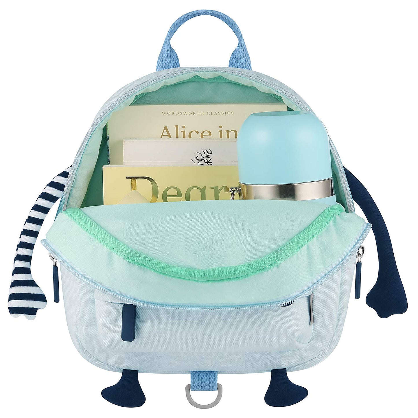GAGAKU Toddler Backpack with Leash - Mini Kids Backpacks for Boys 2-5 Years Child Safety Backpack 3D Cartoon Animal Anti-Lost Preschool Bags - Blue