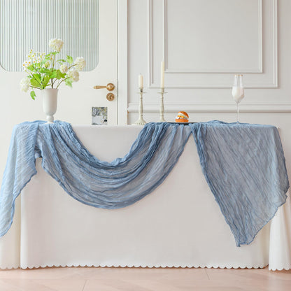 Light Pink Cheesecloth Table Runner 10ft Boho Rustic Gauze Cheese Cloth Spring Decor for Wedding Party Bridal Baby Shower Birthday Table Decorations