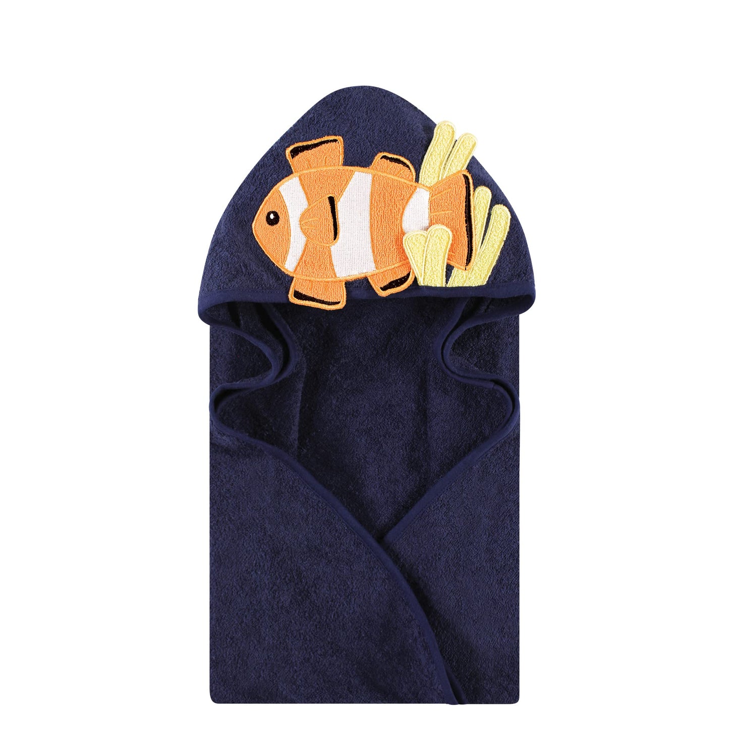 Hudson Baby Unisex Baby Cotton Animal Face Hooded Towel, Pretty Elephant, One Size