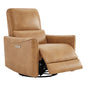 CHITA Power Recliner Chair Swivel Glider, FSC Certified Upholstered Living Room Nursery Reclining Sofa Chair with Lumbar Support, Linen