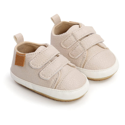 Baby Boys Girls Shoes Non-Slip Rubber Sole High-Top PU Leather Sneakers Infant First Walking Shoes Toddler Crib Shoes Newborn Loafers Flats.