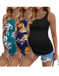 Ekouaer 3 Pack Women Maternity Tank Tops Ruch Side Basic Shirts Summer Postpartum Tops Sleeveless Pregnancy Workout Clothes