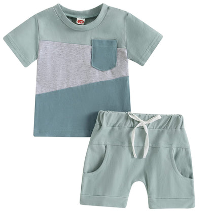 Mubineo Infant Toddler Baby Boy Summer T Shirt Shorts Outfits Short Sleeve Tee Tops Clothes Set