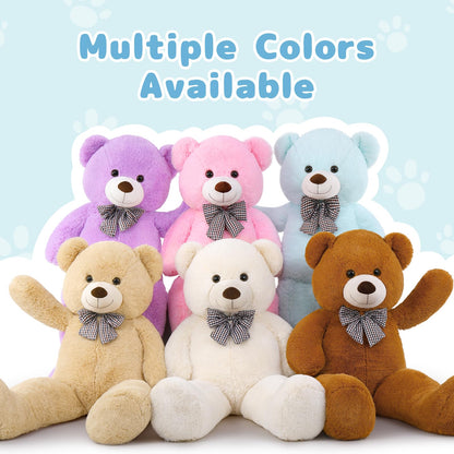 MaoGoLan Giant Big Teddy Bear 4 Feet 47 inch Life Size Tan Plush Bear Brown Stuffed Animal for Children Boyfriend
