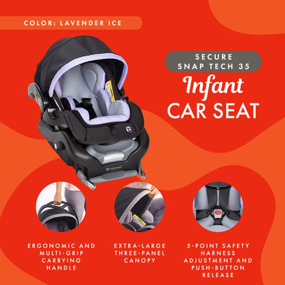 Baby Trend Secure-Lift Infant Car Seat, Dash Black