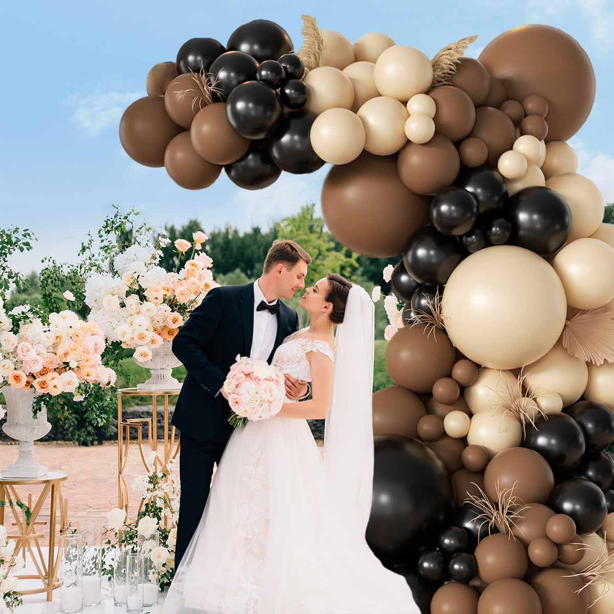 155Pcs Sage Green White Gold Balloon Garland Arch Kit with Gold Confetti Balloons for Graduation Baby Shower Decor Happy Birthday Party Wedding Jungle Decorations