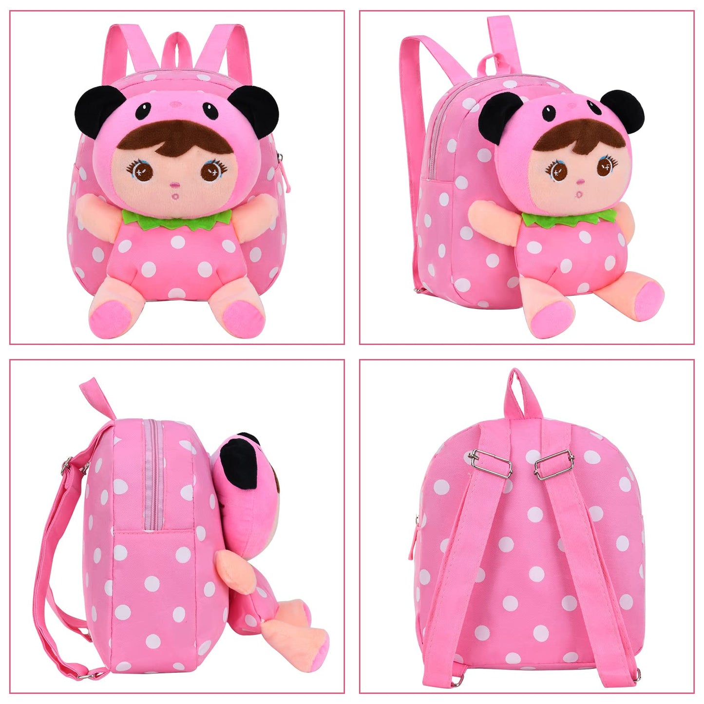 Cute Toddler Backpack Plush Doll Toy Snack Travel Bag Preschool Shoulder Bag Gift for Kid