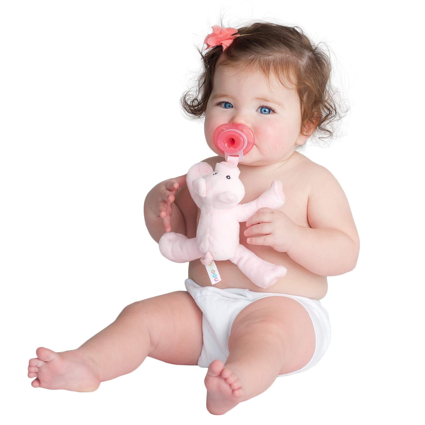 Nookums Paci-Plushies Buddies - Alligator Pacifier Holder - Adapts to Name Brand Pacifiers, Suitable for All Ages, Plush Toy Includes Detachable Pacifier