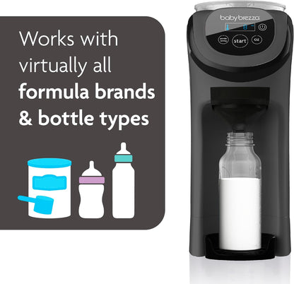 Baby Brezza Formula Pro Mini Baby Formula Mixer Machine Fits Small Spaces and is Portable for Travel– Bottle Makers Makes The Perfect Bottle for Your Infant On The Go, Charcoal