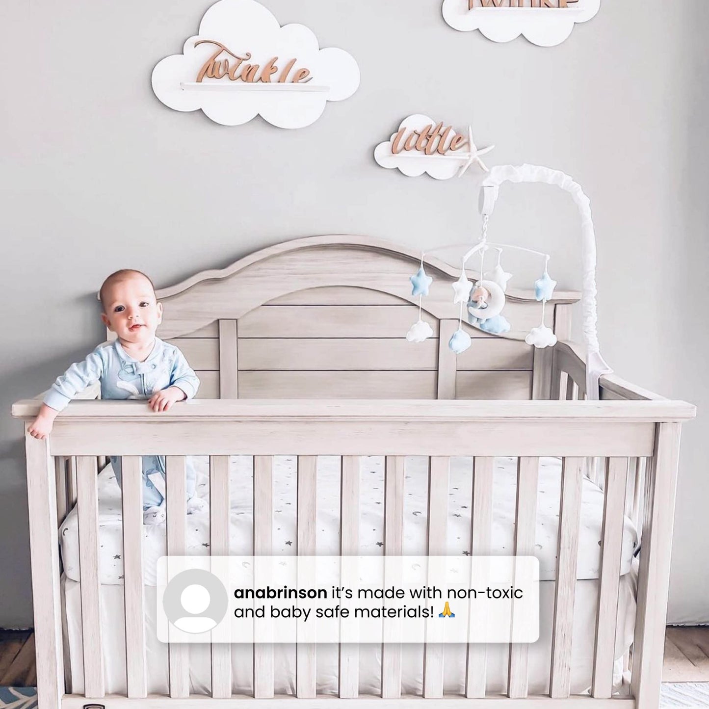 Delta Children Simmons Kids Asher 6-in-1 Convertible Crib with Toddler Rail, Aged Oak