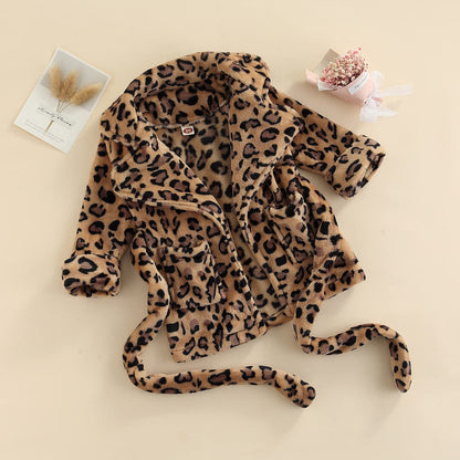 Qiylii Unisex Baby Plush Bathrobe Plain Kimono Gown Newborn Toddler Girls Boys Towel Robe Nightwear Clothes