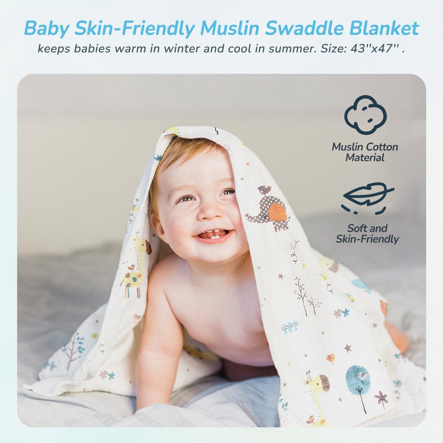 10PCS Baby Gift Set, Baby Gift Basket for Boys Girls, Gender Neutral Gifts, Baby Bath Sets for New Baby, Rattle Swaddle Blanket Baby Gifts for Boys Girls
