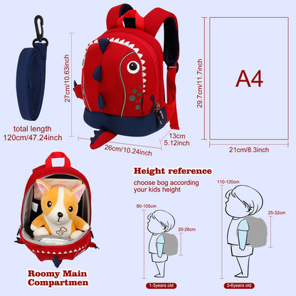 yisibo Rocket Toddler Backpack with Leash,3-6 Years Anti-lost Kids Backpack,Children Backpack for boys girls