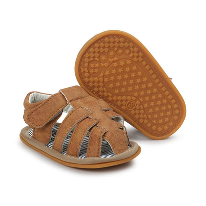 E-FAK Baby Boys Girls Summer Sandals Outdoor Beach Anti-Slip Rubber Soft Sole Newborn Toddler First Walker Shoes