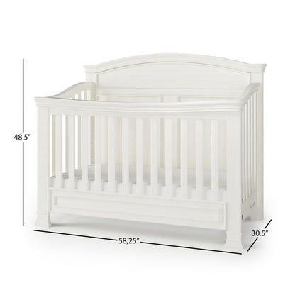 Child Craft Legacy Westgate 4-in-1 Convertible Crib, Baby Crib Converts to Day Bed, Toddler Bed and Full Size Bed, 3 Adjustable Mattress Positions, Baby Safe Finish, Fully Assembled (Vintage Linen)