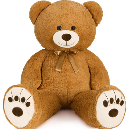 Muiteiur 49 inch Giant Teddy Bear Stuffed Animal, Big Bear Plush with Big Footprint, Great Gift for Party Decorations (Brown)