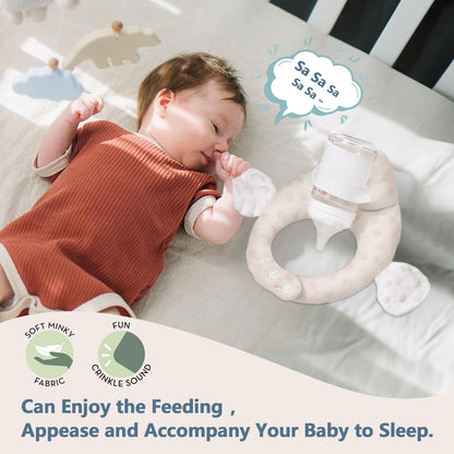 Baby Bottle Holder,Bottle Holder for Baby self Feeding,Baby Bottle Holder Hands Free Feeding,Newborn Bottle Holder,Twin Baby Feeding Pillow,Newborn Essentials (Minty Green）