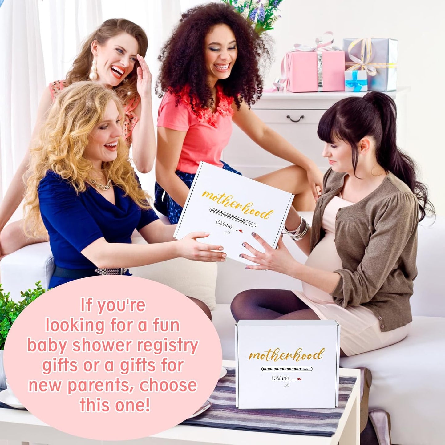 New Mom's Gifts & Baby Girl Gift, Baby Shower Gifts for Mom to Be, Expecting Moms, First Time Mothers Day Gift for New Mom, 13-Piece Pregnancy Care Package for Women
