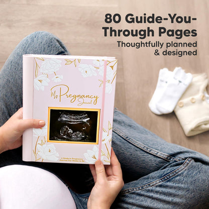 Pregnancy Journal, Pregnancy Announcements - 80 Pages Hard Cover Baby Books For Mom To Be Gift, Baby Memory Book Keepsake, Gender Reveal Gifts For New Moms, Mother's Day Gifts (Clay)