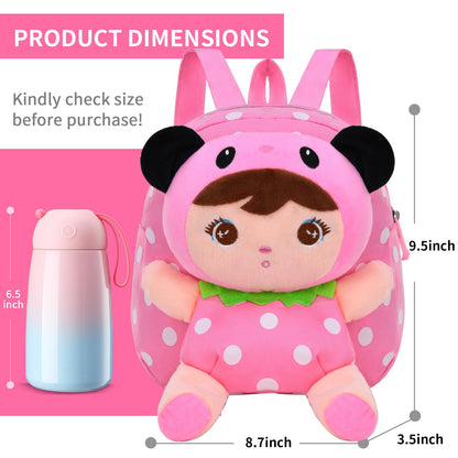 Cute Toddler Backpack Plush Doll Toy Snack Travel Bag Preschool Shoulder Bag Gift for Kid