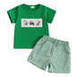 Toddler Baby Boy Summer Clothes Funny Pattren Letter Short Sleeve T Shirt with Shorts 2 Peices Outfits