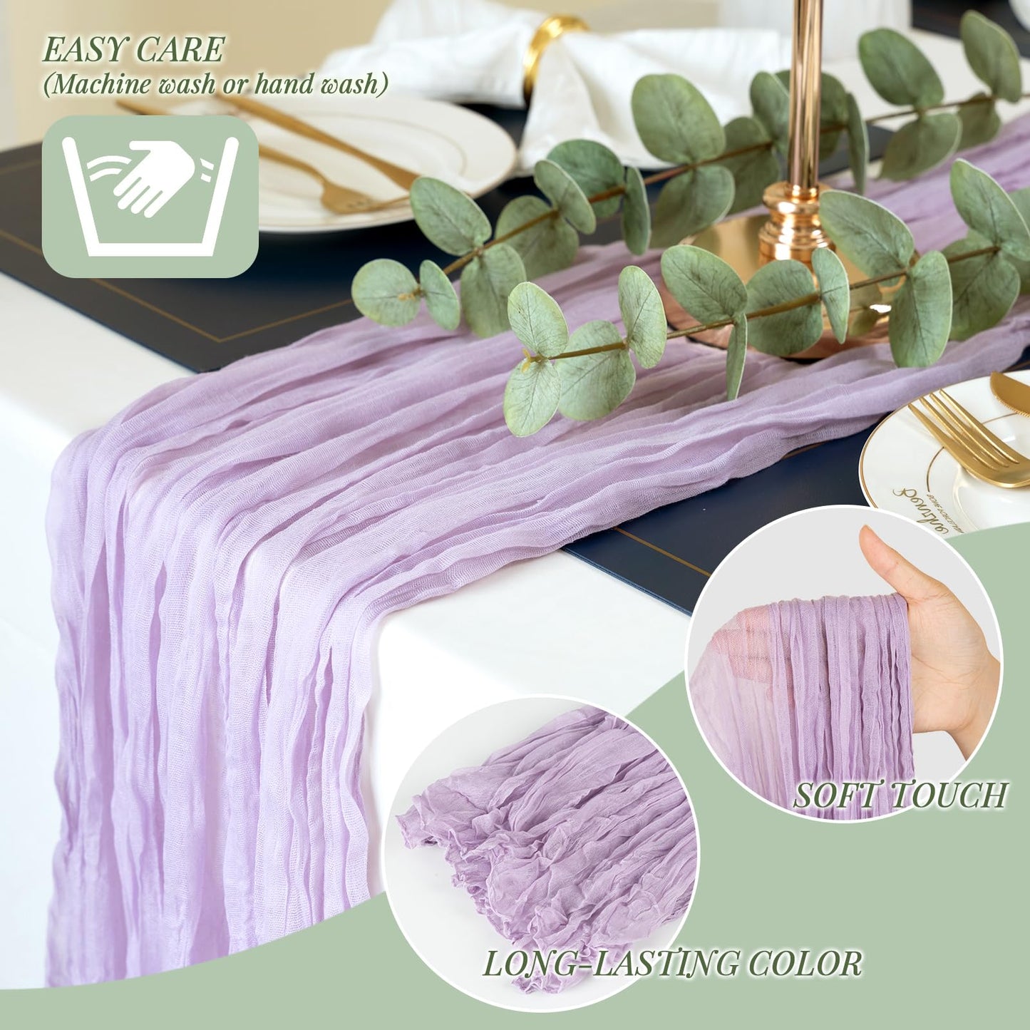 Light Pink Cheesecloth Table Runner 10ft Boho Rustic Gauze Cheese Cloth Spring Decor for Wedding Party Bridal Baby Shower Birthday Table Decorations