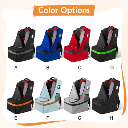 YOREPEK Padded Car Seat Travel Bag Backpack for Airplane, Heavy Duty Car Seat Bags for Air Travel, Carseat Cover for Airplane Travel with Shoulder Strap, Car Seats Carrier for Airport, Black