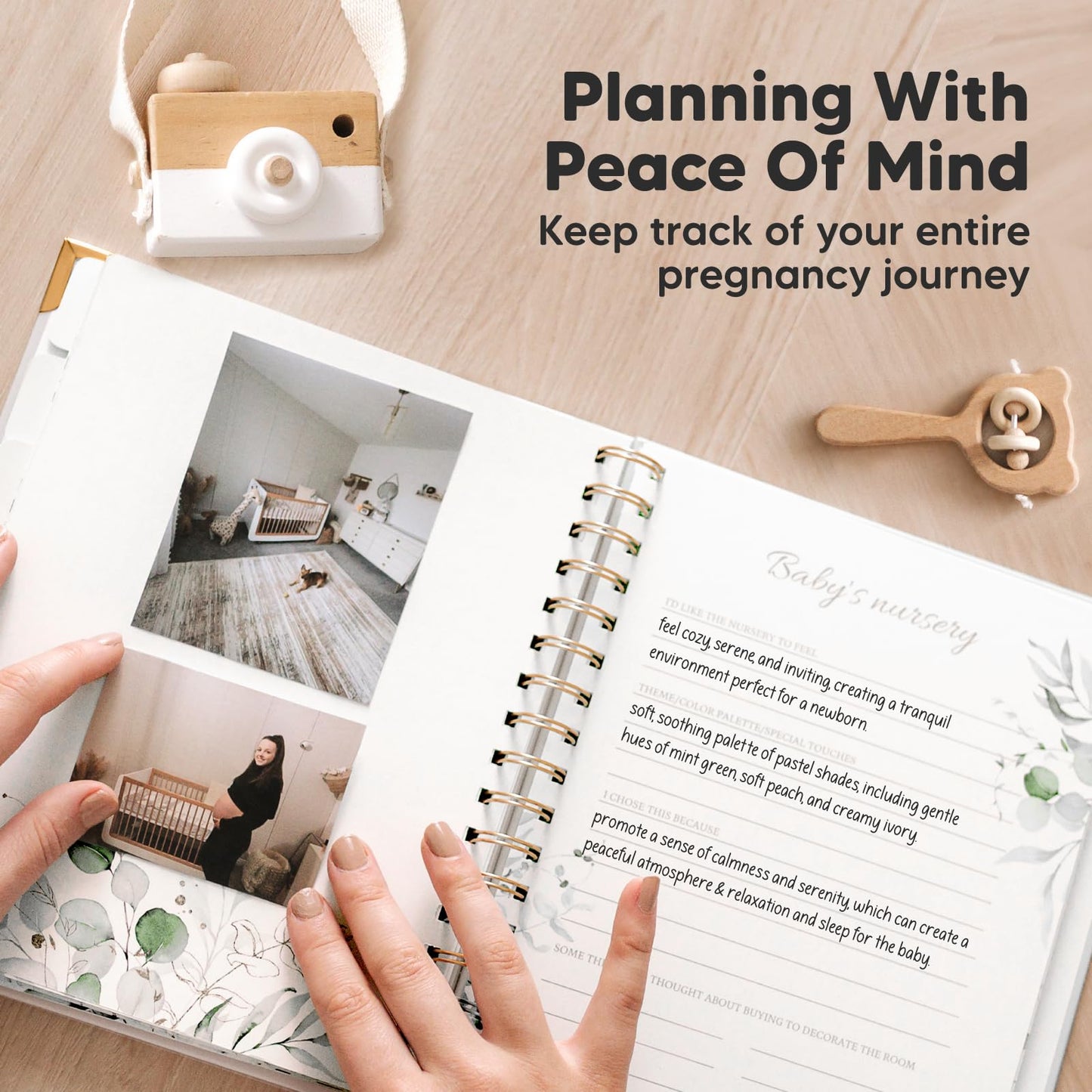 Pregnancy Journal for First Time Moms Gifts - 90 Pages Hardcover Pregnancy Memory Book, Beautiful & Cute Baby Book Keepsake, Ultrasound Baby Scrapbook, First Mother's Day Gifts (Alpine)
