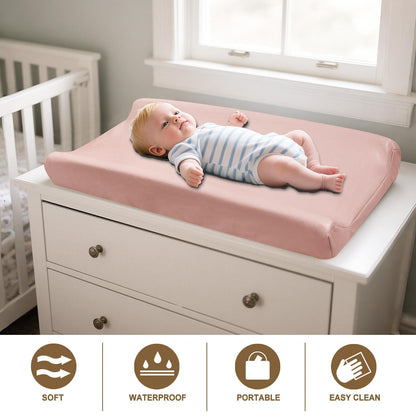 Owlowla Changing Pad Cover,Waterproof Changing Pad Covers-Soft Leather Diaper Changing Table Cover,Fits Standard Changing Pads for Baby Boy Girl（Brown）