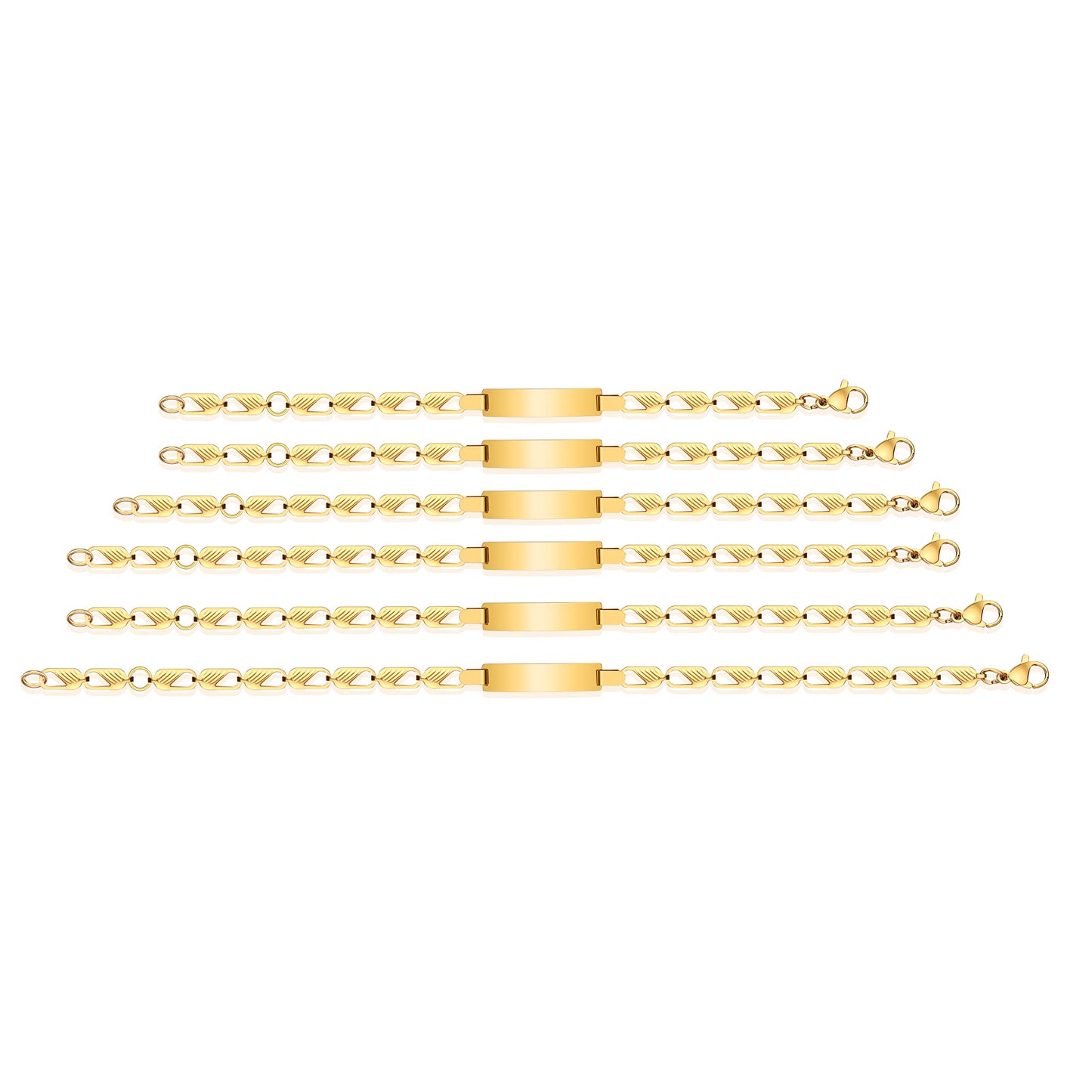 Tina&Co Personalized Baby Name Bracelet Customized 18K Gold Plated for NewBorn to Children Girl Boy Birthday Baby Shower Gift Personalized Gift 2313B (Style 1)