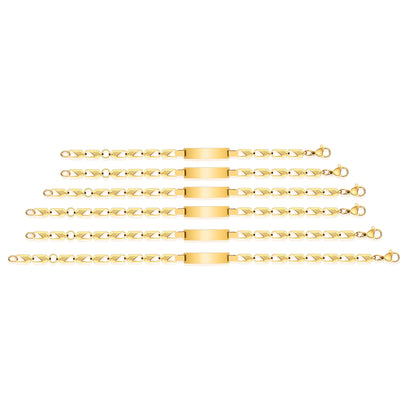 Tina&Co Personalized Baby Name Bracelet Customized 18K Gold Plated for NewBorn to Children Girl Boy Birthday Baby Shower Gift Personalized Gift 2313B (Style 1)