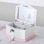 Medium Pink Ballerina Musical Jewelry Box with Mirror and Lock for Girls,Pink Kid's Jewelry Storage Music Chest,Gifts for Christmas,New Year and All Hoidays