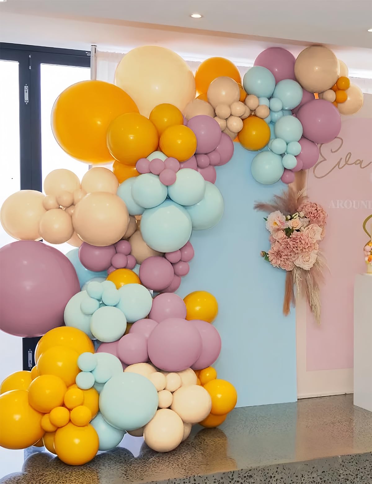 155Pcs Sage Green Arch Kit with Pea Green White Gold Balloons for Baby Shower Bridal Shower Birthday Engagement Wedding Wild One Party Decorations