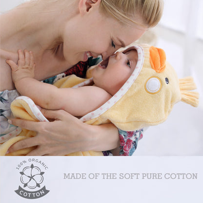 Baby Hooded Towel with Unique Animal Design Ultra Soft Thick Cotton Bath Towel for Newborn (Bunny)