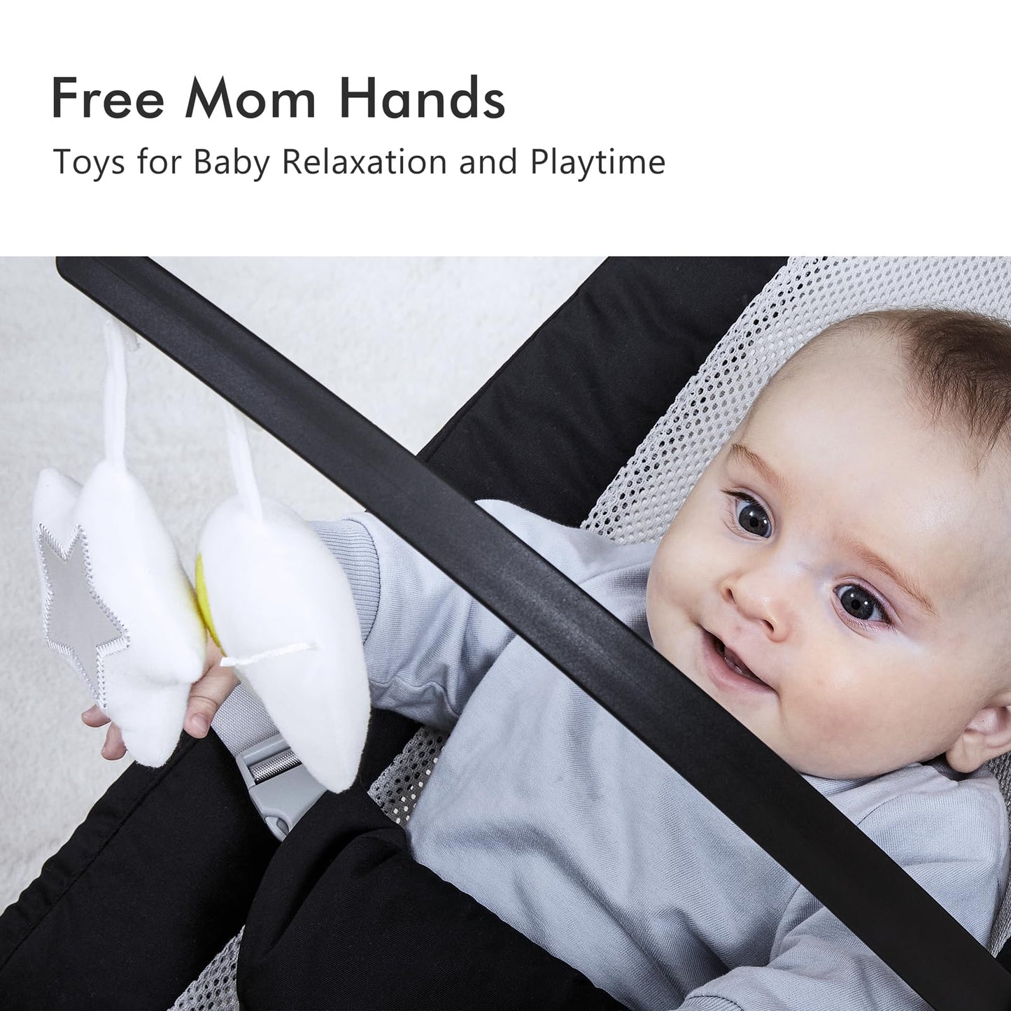 Baby Bouncer Chair - Comfortable Support for Your Little One's Blissful Moments (Normal, Black)