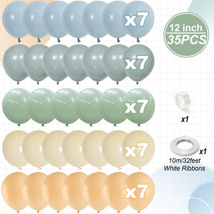 White Sand Gold Balloons Set, 12 Inch Double Stuffed Blush Beige Boho Party Balloons with Metallic Chrome Gold Neutral Cream Nude Latex Balloon for Birthday Baby Bridal Shower Wedding Party Decoration