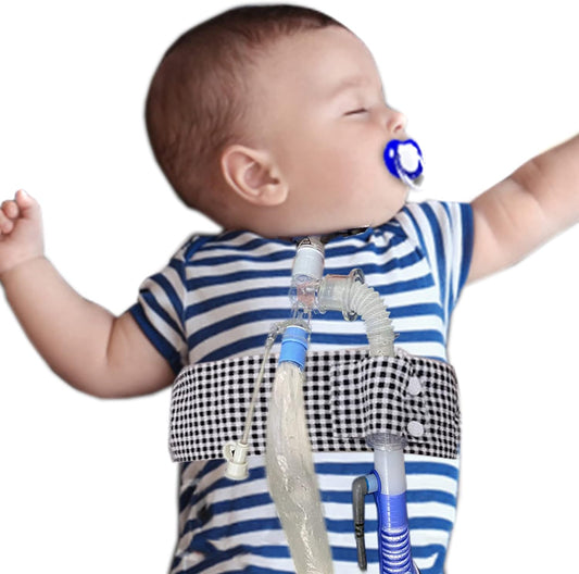 Adjustable Trach and Vent Circuit Belt Prevent Pulling The Circuit for Babies Children Kids