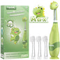 Papablic Toddler Sonic Electric Toothbrush Kids for Ages 1-3 Years, Baby Electric Toothbrush with Cute Unicorn Cover and Smart LED Timer, 4 Brush Heads (Doris)