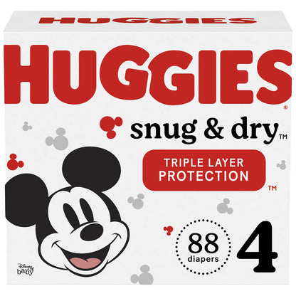 Huggies Size 1 Diapers, Snug & Dry Newborn Diapers, Size 1 (8-14 lbs), 38 Count, Packaging May Vary