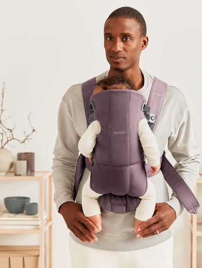 BabyBjörn Baby Carrier Mini, 3D Jersey, Light Beige | Newborn Carrier (7-25 lbs), Ergonomic, Easy-to-Use
