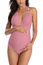 EastElegant Maternity Swimsuits One Piece V-Neck Pregnancy Swimwear Halter Maternity Bikini