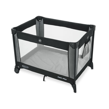 Graco On The Go Zip Pack ‘n Play Playard, Folding Playpen with Bassinet, Portable Crib, Reeves