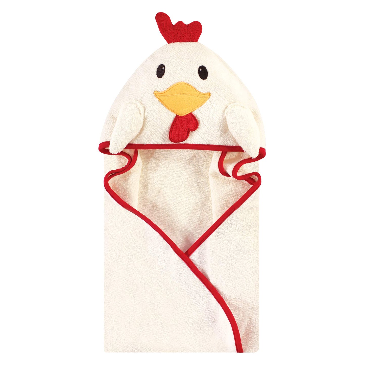 Hudson Baby Unisex Baby Cotton Animal Face Hooded Towel, Pretty Elephant, One Size