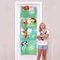 Lilly's Love Corner Stuffed Animal Toy Storage Hanging Organizer | 5 Expandable Mesh Net Pockets, Stores Loads of Plush Toys | Large Plushie Display for Boys, Girls | Pink