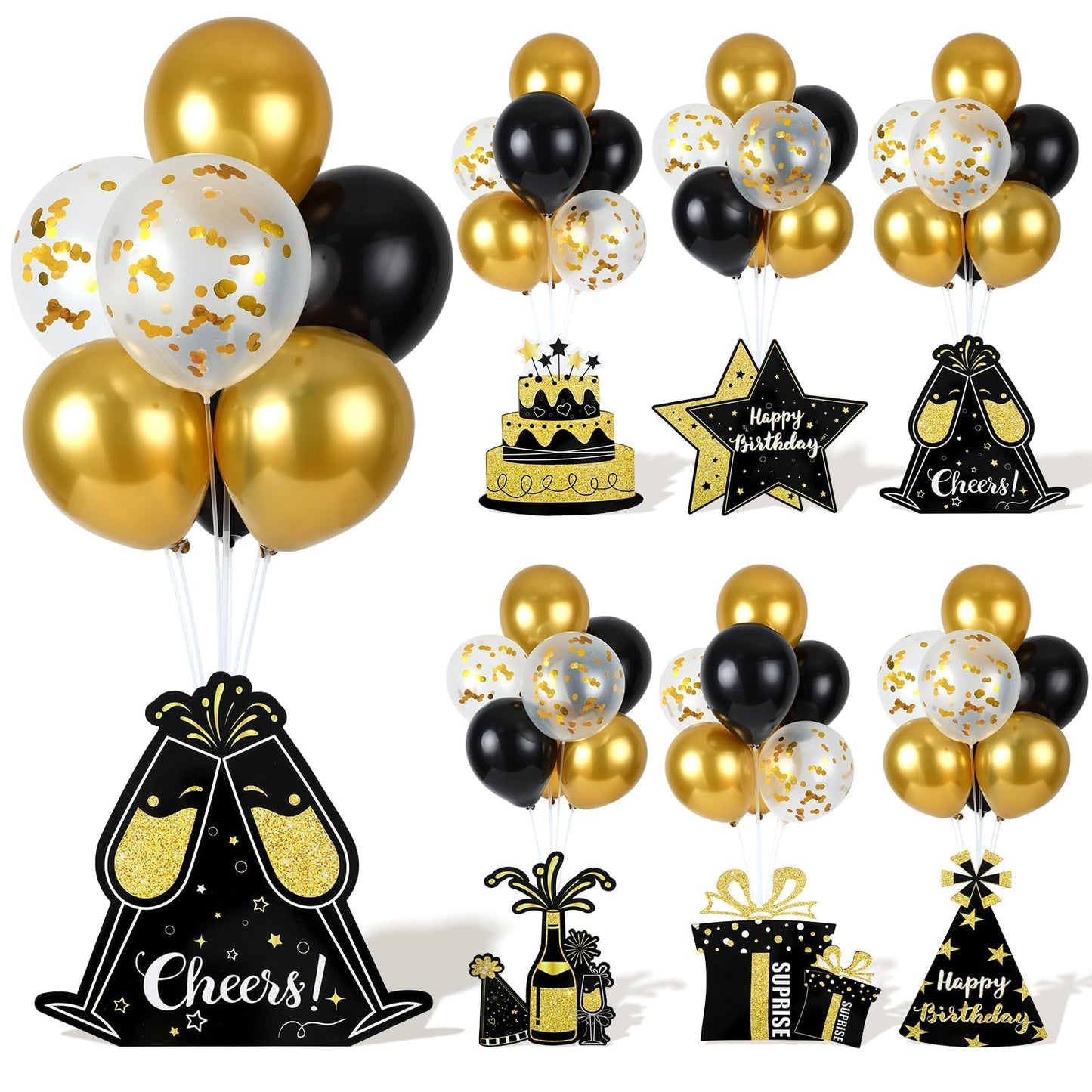 4 Sets Balloon Stand Kit for Table Bear Baby Shower Tables Centerpieces with Balloon Boy Baby Shower Decorations for Bear Theme Gender Reveal Birthday Party Table Decorations Supplies (Brown Bear, 4)